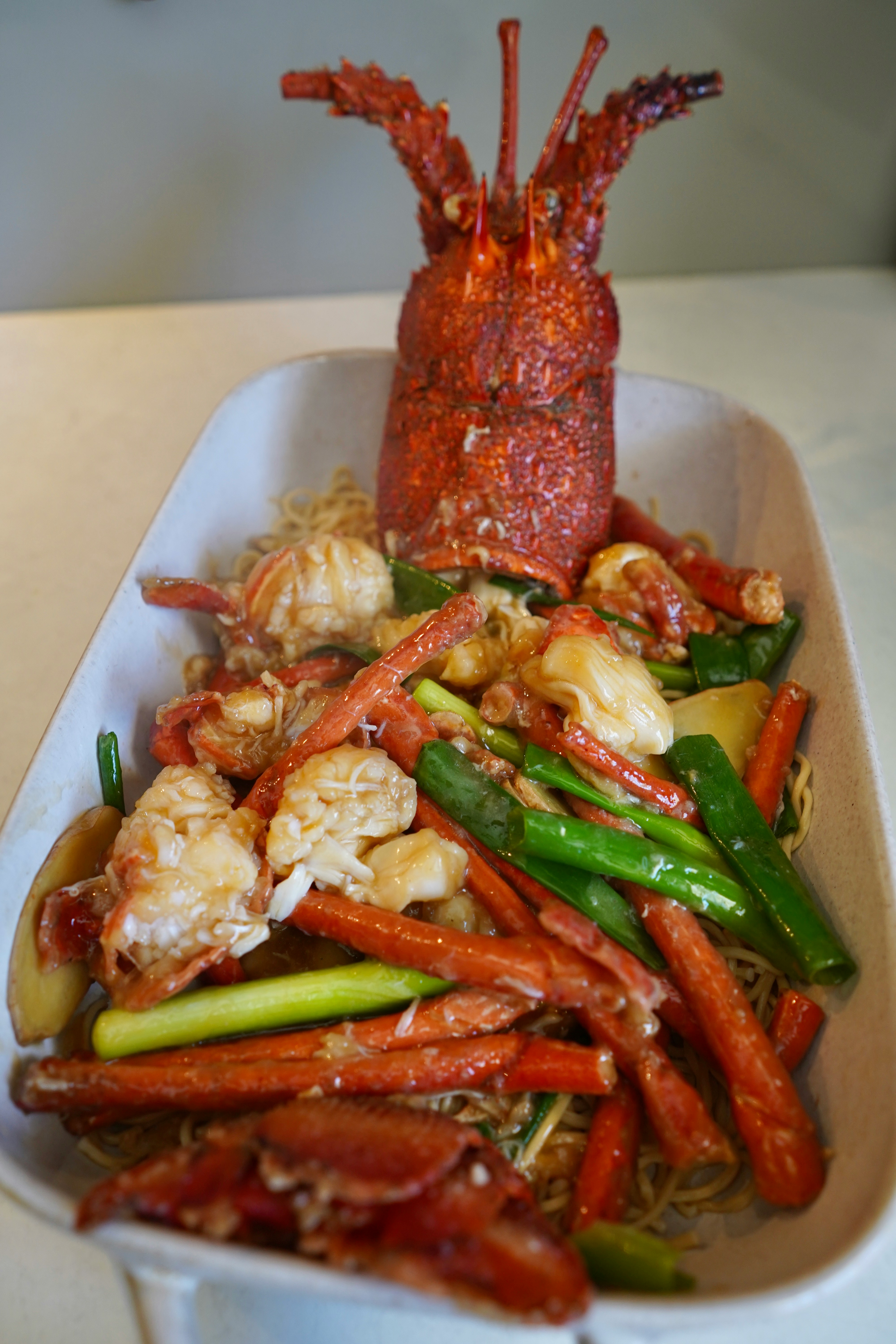 Ginger scallion lobster served at a local Chinese restaurant